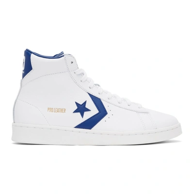Converse Trainers Pro Leather Hi In White/rush Blue/whit