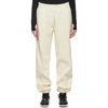 Nike Yellow Fleece Sportswear Essential Lounge Pants In Sanddrift/ White