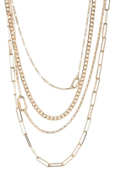 SAACHI SAACHI MIXED CHAIN LINK LAYERED NECKLACE,850000319264