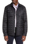 Cutter & Buck Rainier Primaloft Insulated Shirt Jacket In Black
