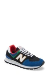 New Balance 574d Rugged Sneaker In Black/captain Blue