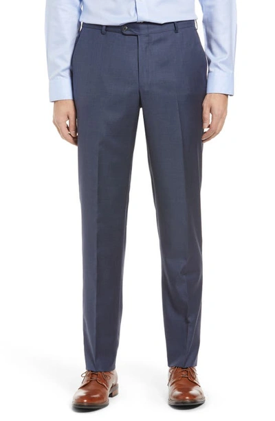Hickey Freeman B Series Honeyway Relaxed Fit Dress Trousers In Medium Blue