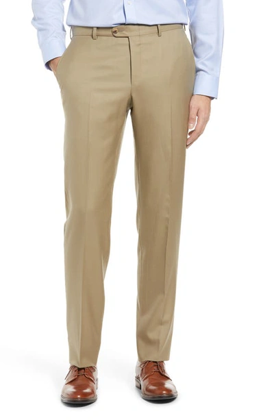 Hickey Freeman B Series Honeyway Relaxed Fit Dress Pants In Tan