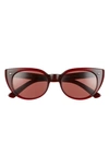 Salt Taylor 52mm Polarized Cat Eye Sunglasses In Redwood/ Red