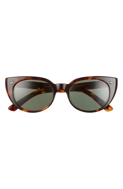 Salt Taylor 52mm Polarized Cat Eye Sunglasses In Toasted Toffee/ G-15