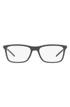 Dolce & Gabbana 55mm Rectangular Optical Glasses In Matte Grey