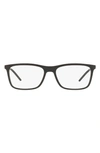 Dolce & Gabbana 55mm Rectangular Optical Glasses In Matte Black