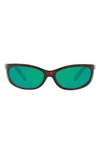 Costa Del Mar 61mm Polarized Oval Sunglasses In Cop Tort
