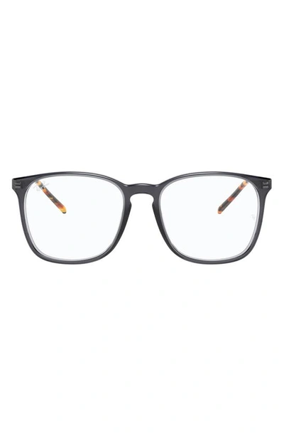 Ray Ban 54mm Square Optical Glasses In Transparent