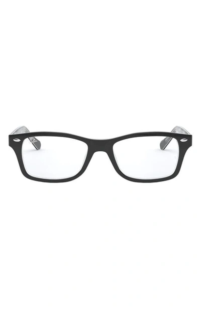 Ray Ban Kids' 46mm Rectangular Optical Glasses In Grey