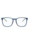 Ray Ban Unisex 54mm Square Optical Glasses In Blue