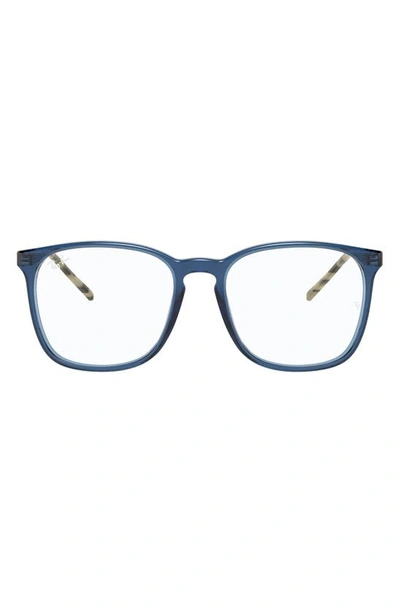 Ray Ban Unisex 54mm Square Optical Glasses In Blue