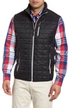 Cutter & Buck Rainier Primaloft Mens Big And Tall Eco Insulated Full Zip Puffer Vest In Black