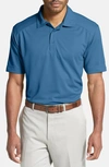 Cutter & Buck Genre Drytec Moisture Wicking Polo In Sea Blue