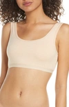 Felina Organic Cotton Bralette In Wet Wheat