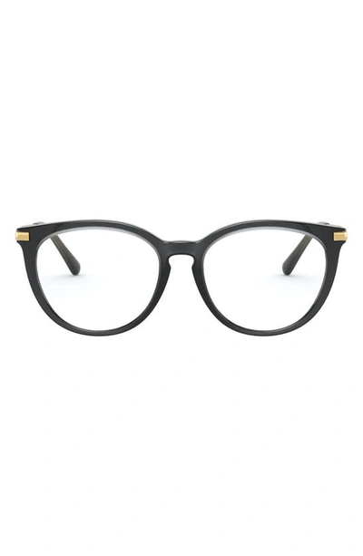 Michael Kors 51mm Square Optical Glasses In Transparent Black