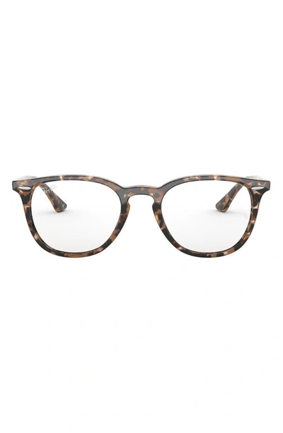 Ray Ban 52mm Optical Glasses In Shiny Brown