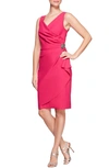 ALEX EVENINGS SIDE RUCHED COCKTAIL DRESS,134005