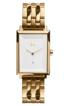 Mvmt Signature Square Mason Watch, 18mm X 24mm In Gold/ White/ Gold