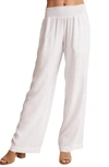 Bella Dahl Smock Waist Wide Leg Pants In White