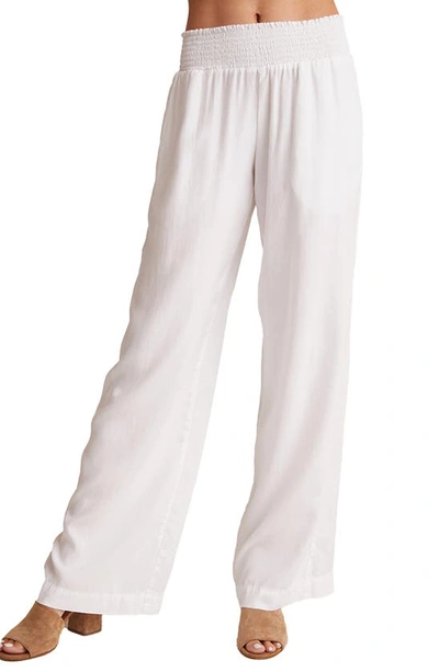 Bella Dahl Smock Waist Wide Leg Pants In White