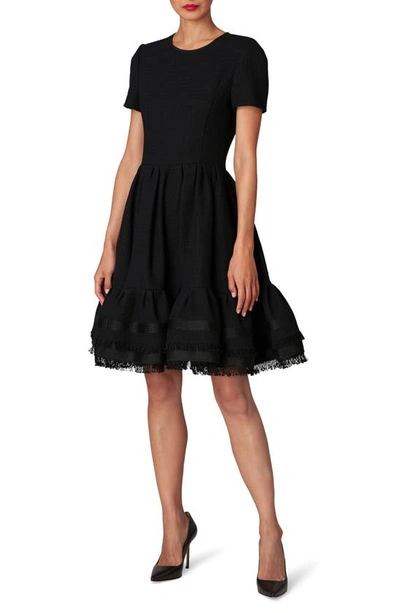 Carolina Herrera Ruffle A-line Dress In Black