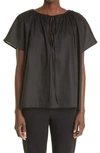 Totême Tie-fastening Oversized Blouse In Black