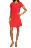 Chelsea28 Crepe Shift Dress In Red Chinoise