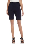 Karen Kane Pull-on Stretch Bermuda Shorts In Nav