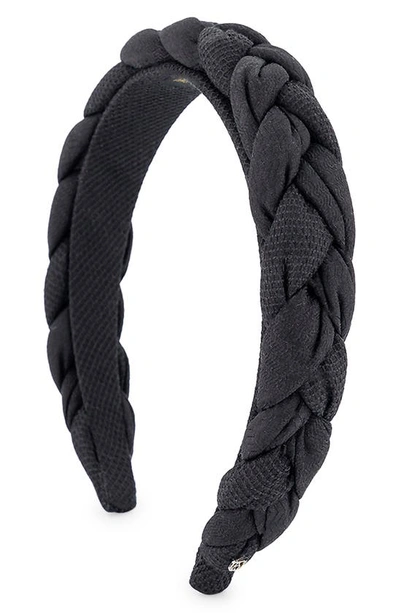 Alexandre De Paris Braided Headband In Black