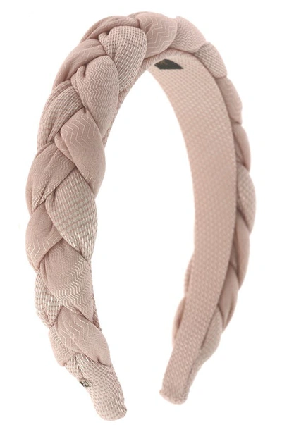 Alexandre De Paris Braided Headband In Pink
