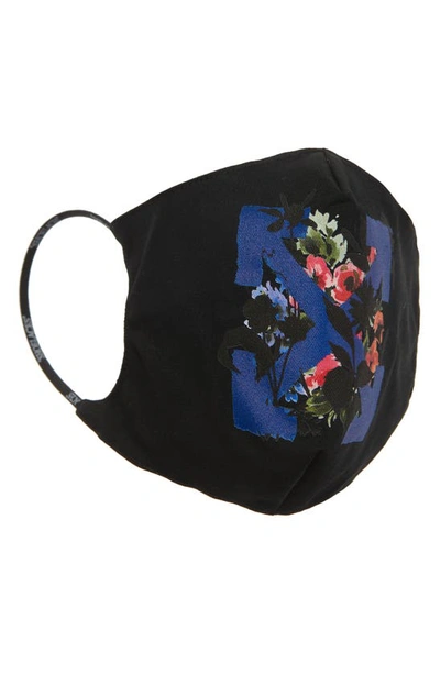 Off-white Arrows-motif Face Mask In Black Blue