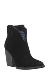 Dingo Flannie Bootie In Black Leather