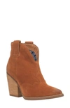 Dingo Flannie Bootie In Whiskey Leather