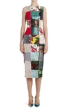 DOLCE & GABBANA PATCHWORK MIDI DRESS,F6P0ATGDX78