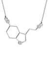 Melanie Marie Serotonin Pendant Necklace In Silver