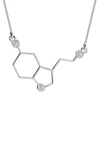 Melanie Marie Serotonin Pendant Necklace In Sterling Silver