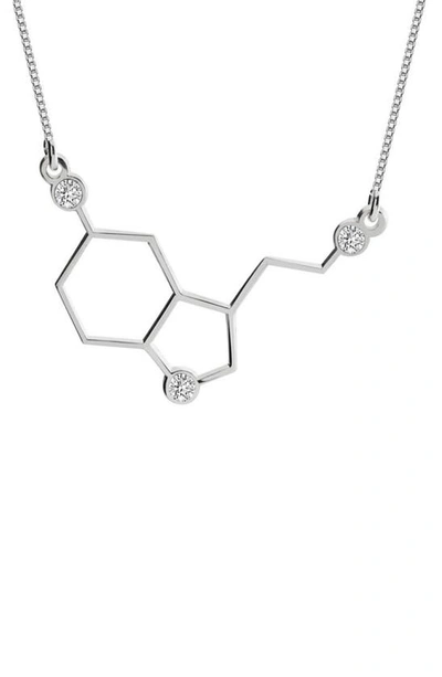 Melanie Marie Serotonin Pendant Necklace In Sterling Silver