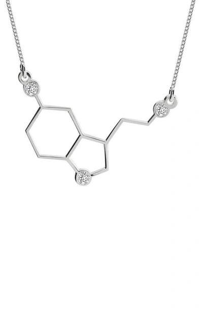 Melanie Marie Serotonin Pendant Necklace In Silver