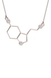 Melanie Marie Serotonin Pendant Necklace In Rose Gold Plated