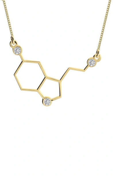 Melanie Marie Serotonin Pendant Necklace In Gold Plated