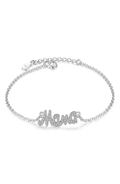 Melanie Marie Mama Pendant Bracelet In Sterling Silver