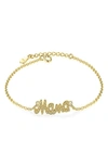 Melanie Marie Mama Pendant Bracelet In Gold