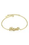 Melanie Marie Mama Pendant Bracelet In Gold Plated