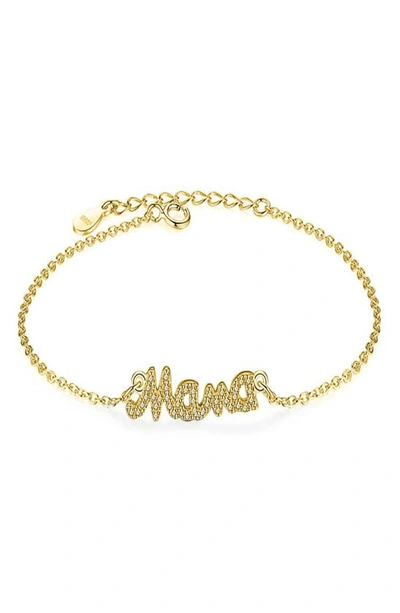 Melanie Marie Mama Pendant Bracelet In Gold