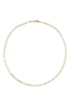 Tom Wood Box Chain Necklace In Sterling Silver / 9k Gold