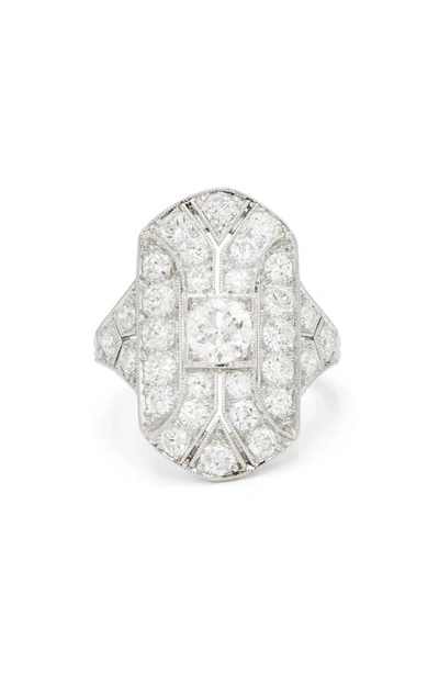 Fred Leighton Vintage Art Deco Diamond Filigree Ring By Tiffany & Co. (online Trunk Show) In Platinum