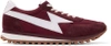 Marc Jacobs Leather-trimmed Suede And Mesh Sneakers In Maroon