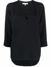 ANTONELLI ALLEGRA BLACK SHIRT IN SILK BLEND