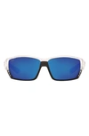 COSTA DEL MAR 62MM POLARIZED WRAPAROUND SUNGLASSES,6S900962-ZP